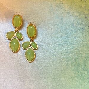 Green Opal Drop Earrings